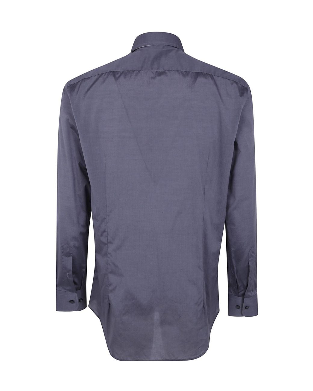 Etro Blue Logo Embroidered Long-Sleeved Shirt for men