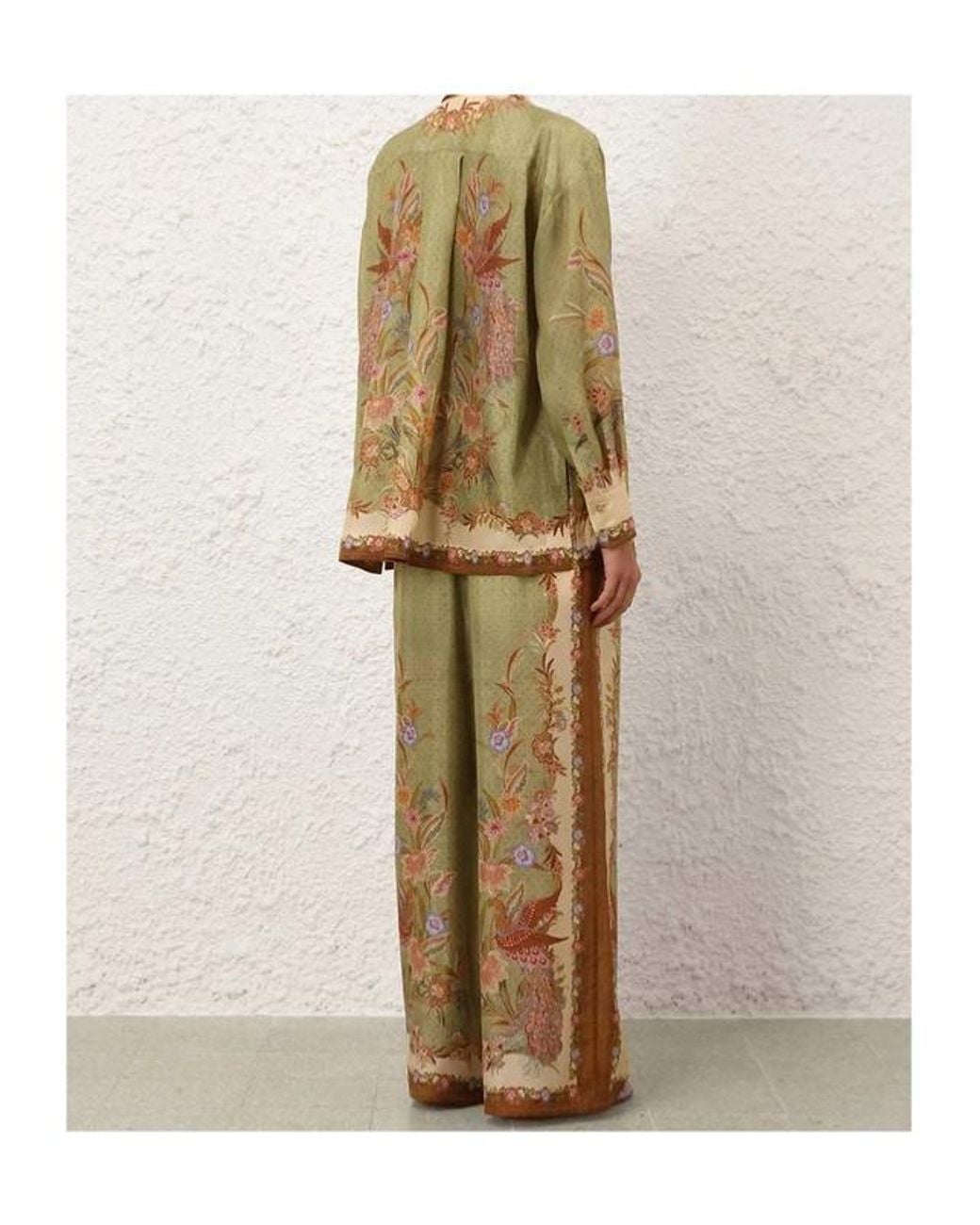 Zimmermann Natural Indra Wide-Legged Trousers