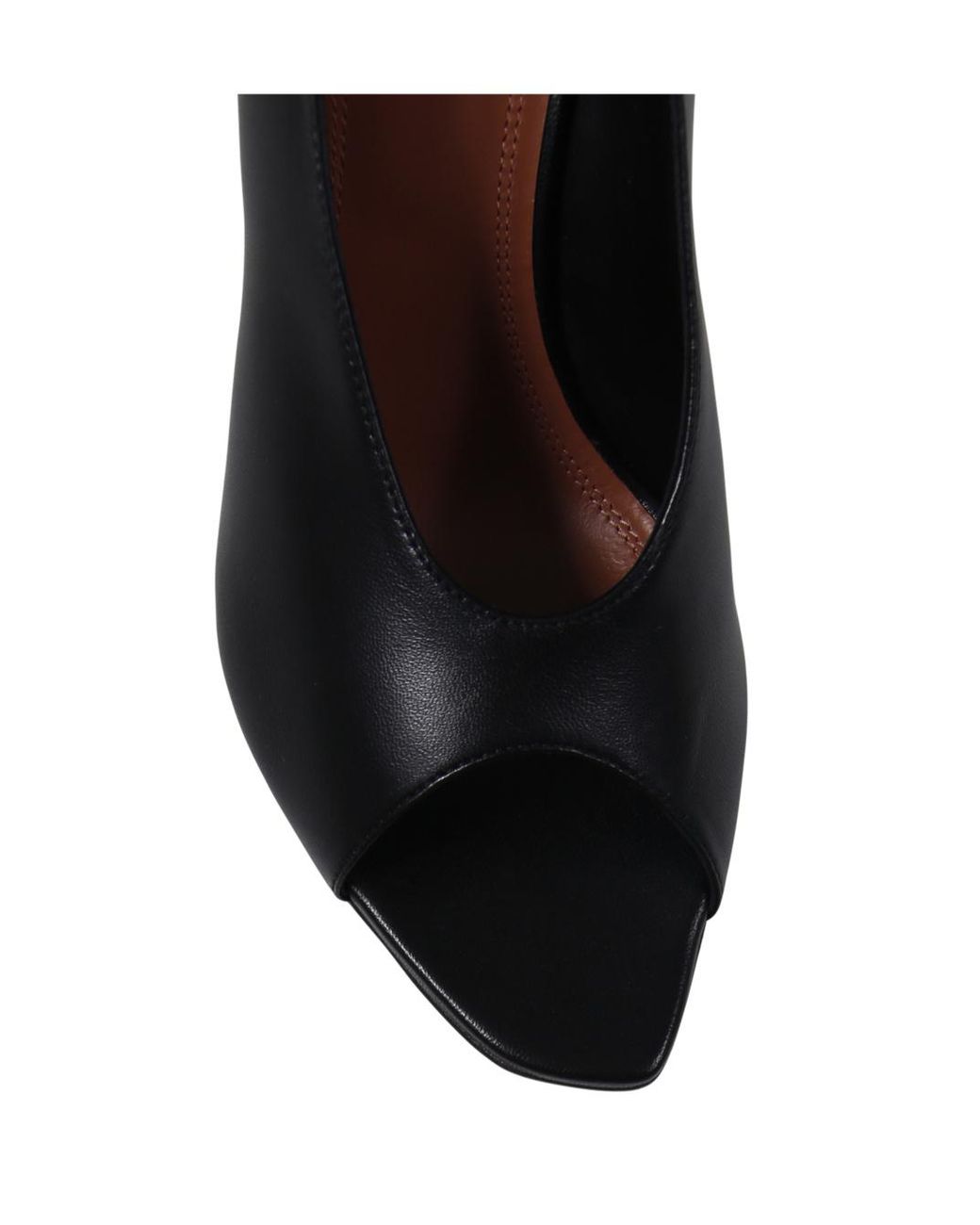 AMINA MUADDI Black Open-Toe High-Heel Sandals
