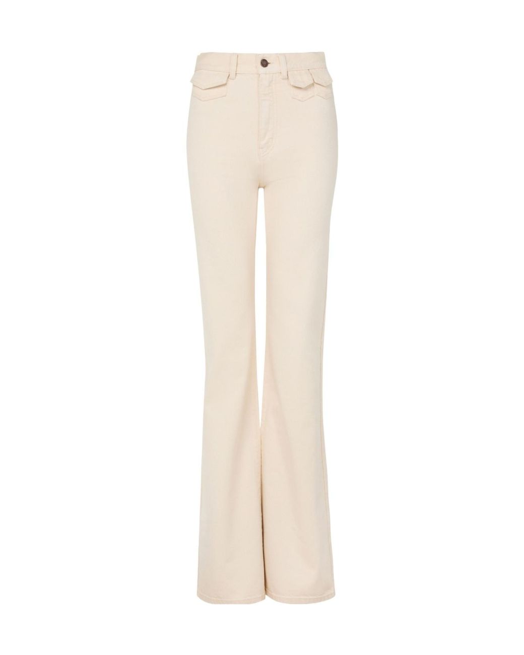 Chloé White Chloé High-Waisted Flared Jeans