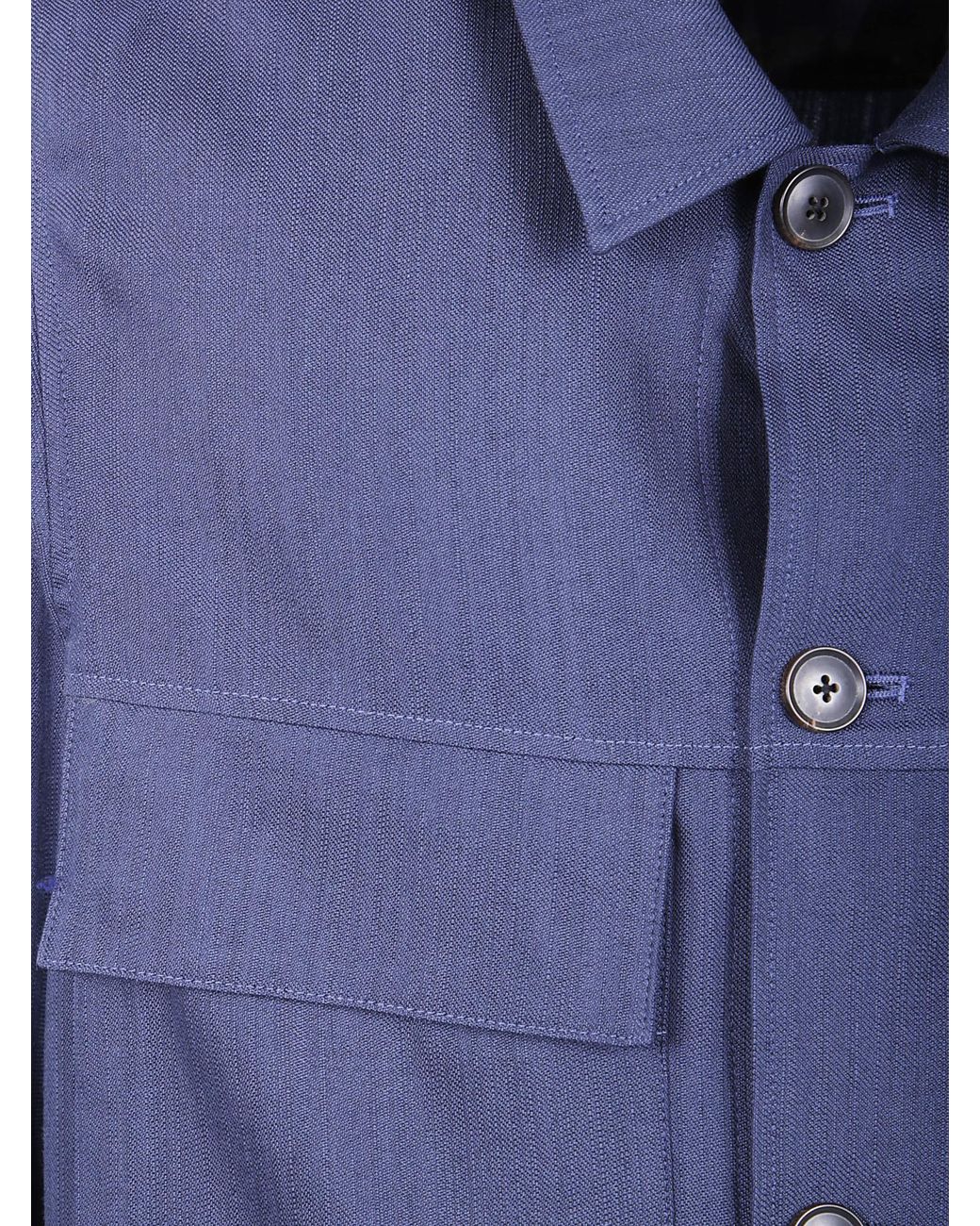Paul Smith Blue Wool Shirt Jacket for men