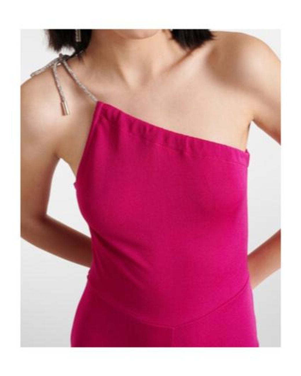 Alexandre Vauthier Pink One-Shoulder Flared Jumpsuit