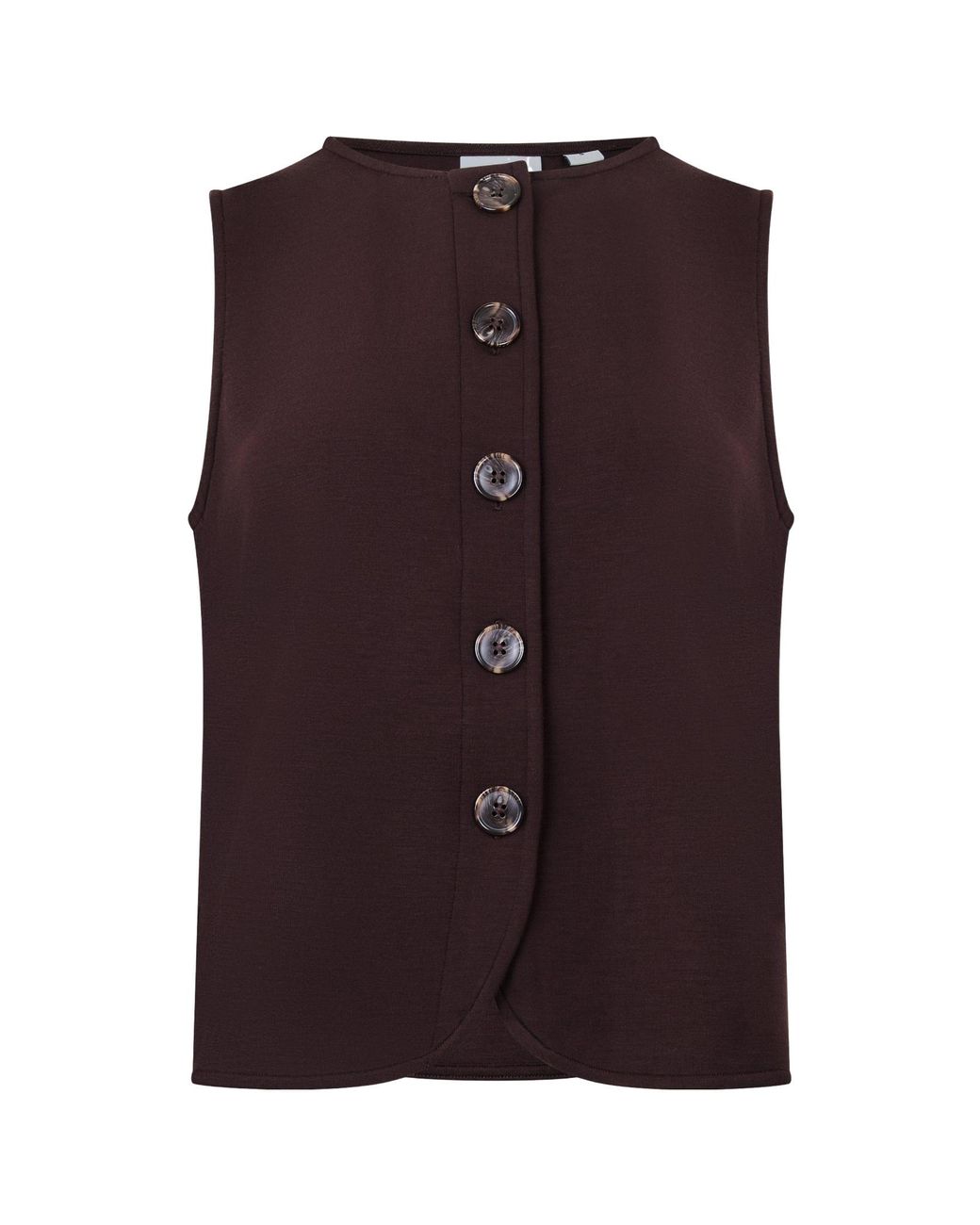 Varley Purple Button-Front Vest