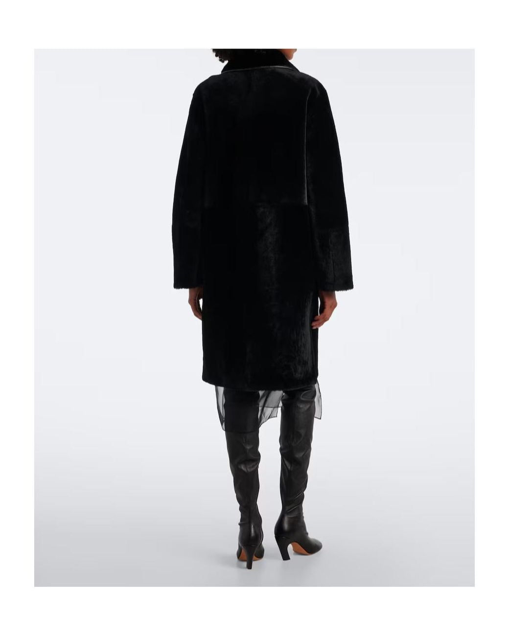 Joseph Black Double-Faced Wool Coat