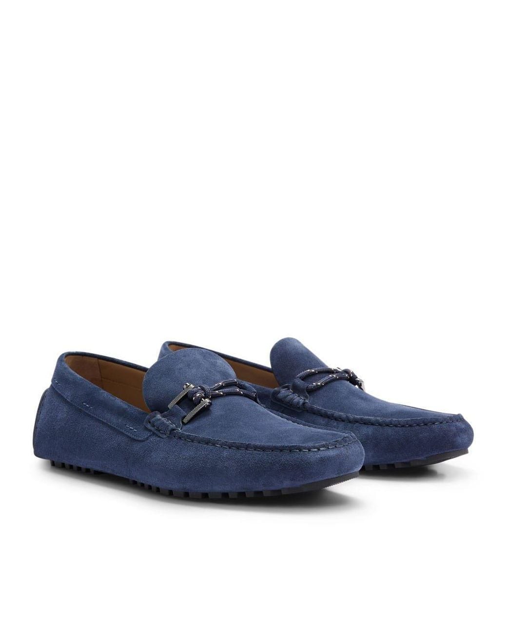 Boss Blue Driver Moccasin Shoes for men