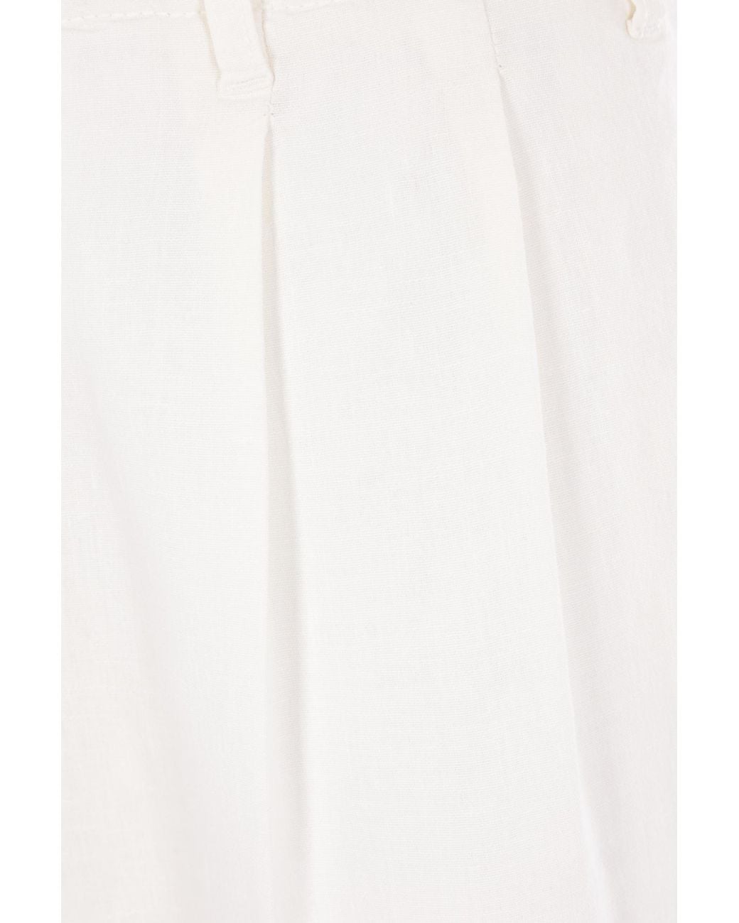 Brunello Cucinelli White Pleated Pants for men