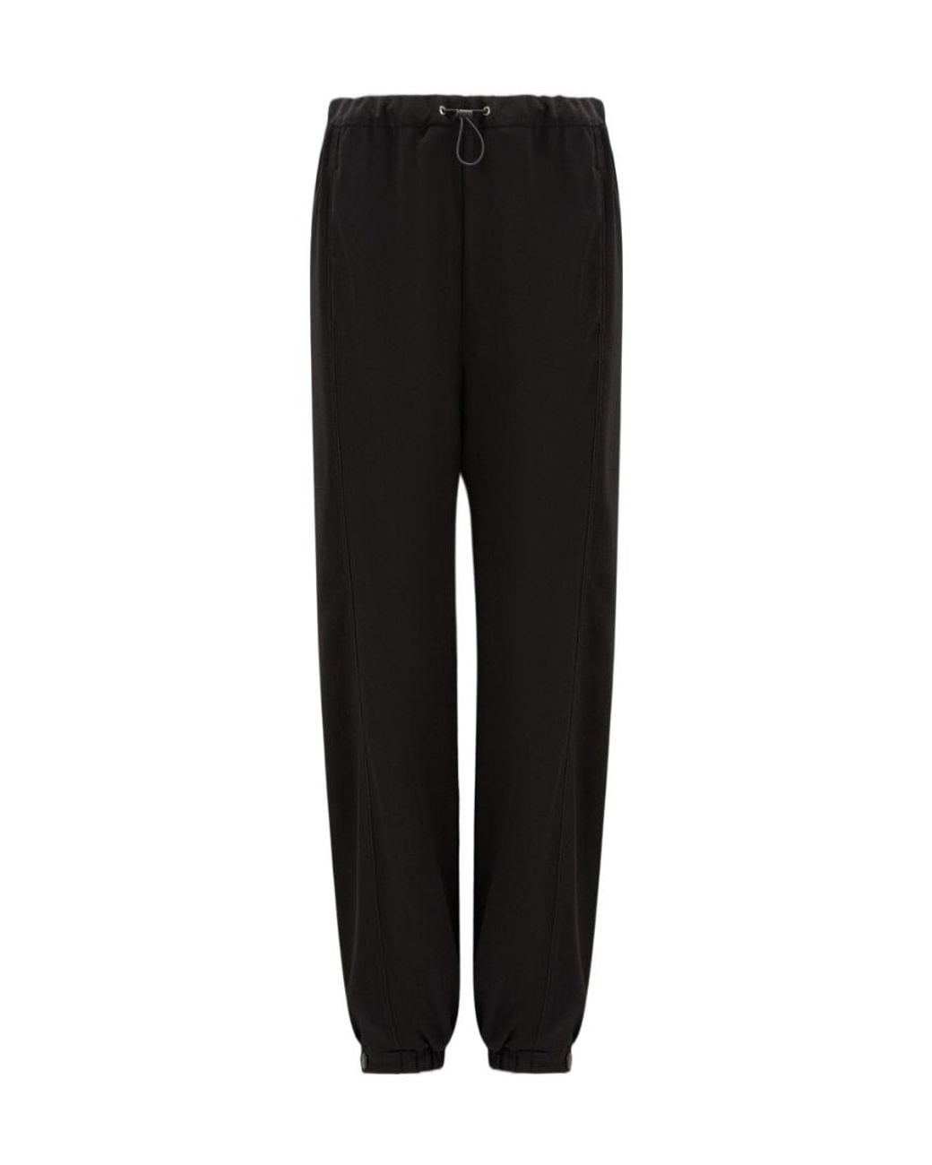 Moncler Black Relaxed Fitting Straight Leg Trousers