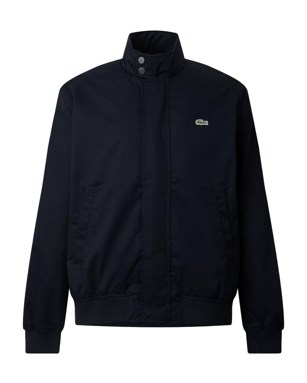Lacoste Blue Twill Cotton Long Sleeve Harrington Jacket for men