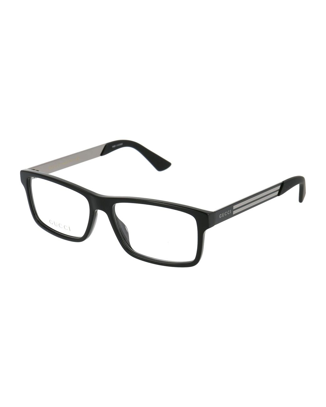 Gucci White Eyewear Square Frame Glasses for men