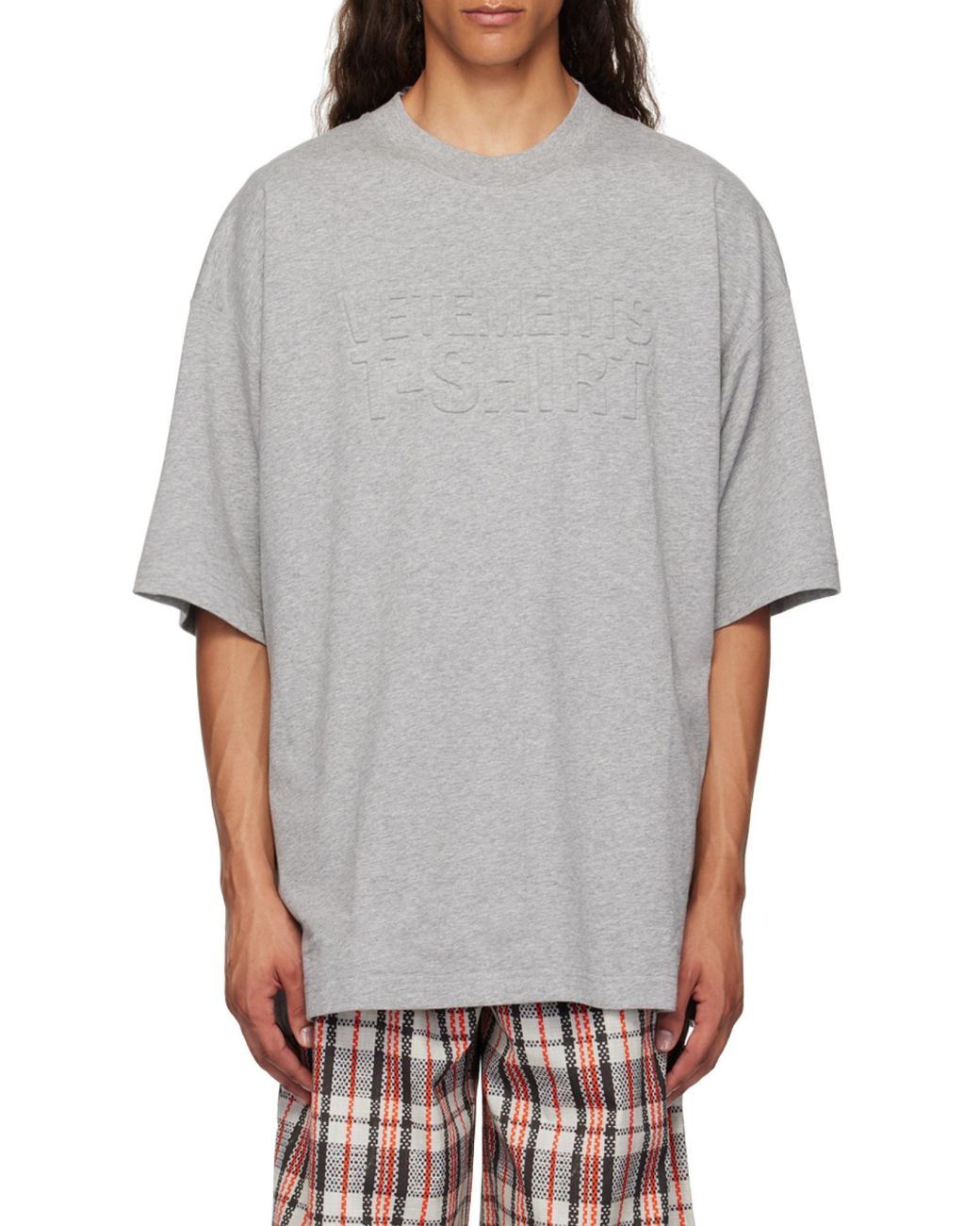 Vetements Gray Short-Sleeved T-Shirt for men