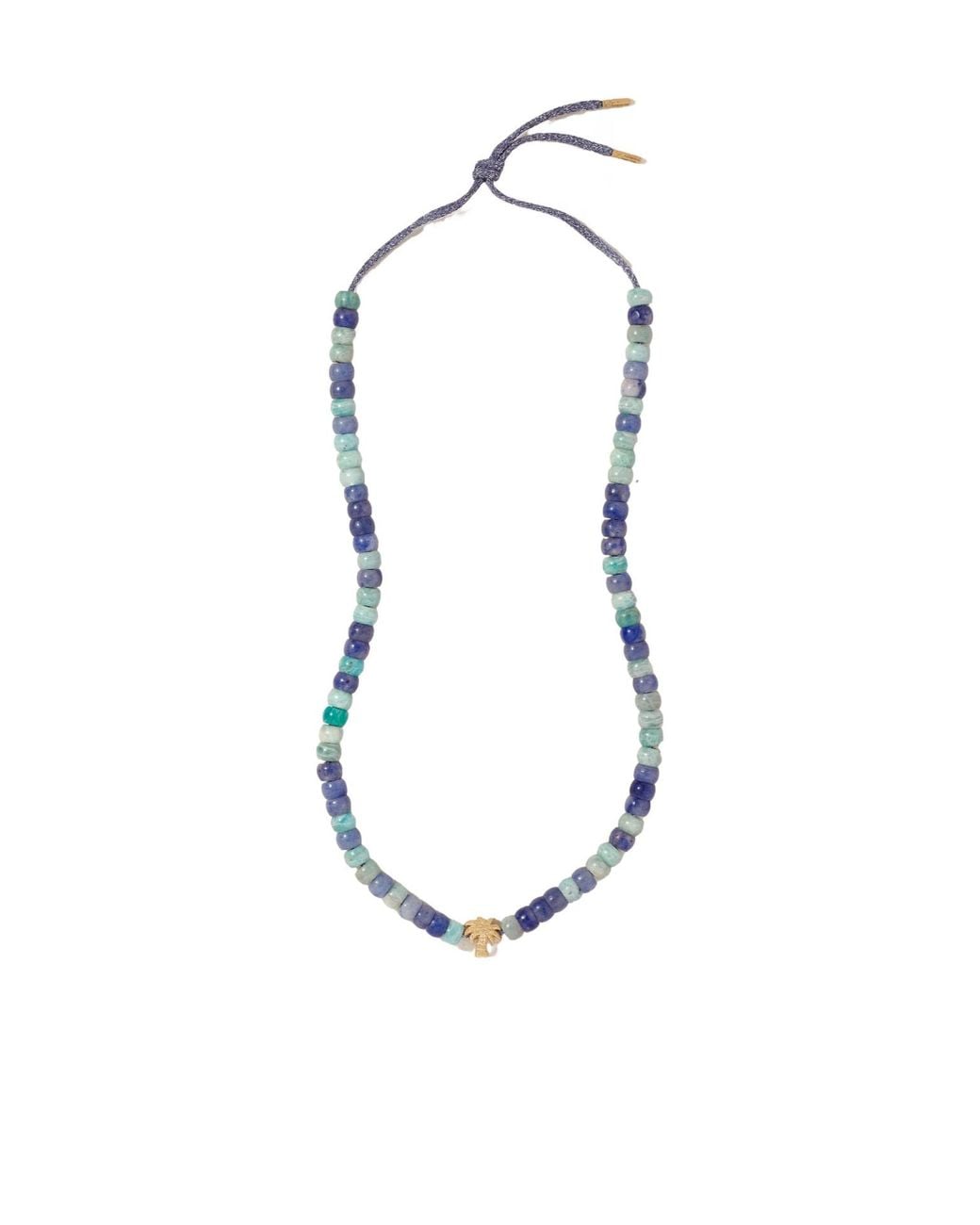 Carolina Bucci White Forte Beads Palma 18-Karat, Amazonite And Agate Necklace