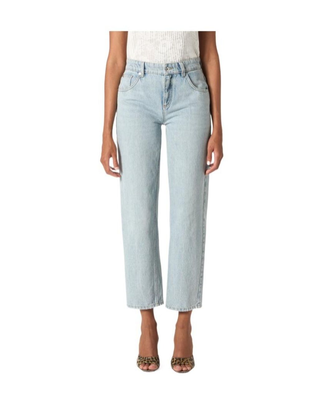 Blumarine Blue Logo-Embroidered Jeans