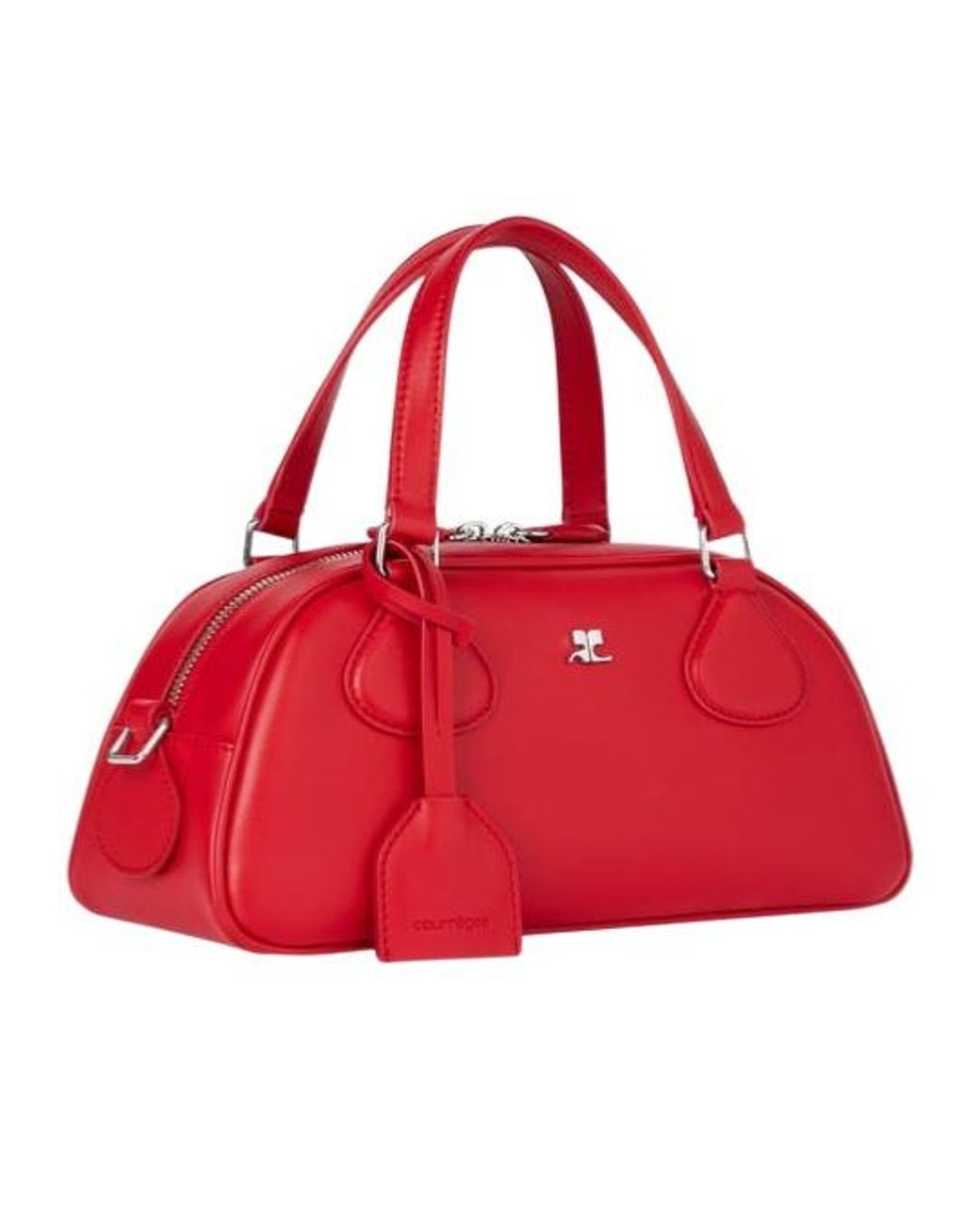 Courreges Red Courrèges Friday Bowling Top Handle Bag