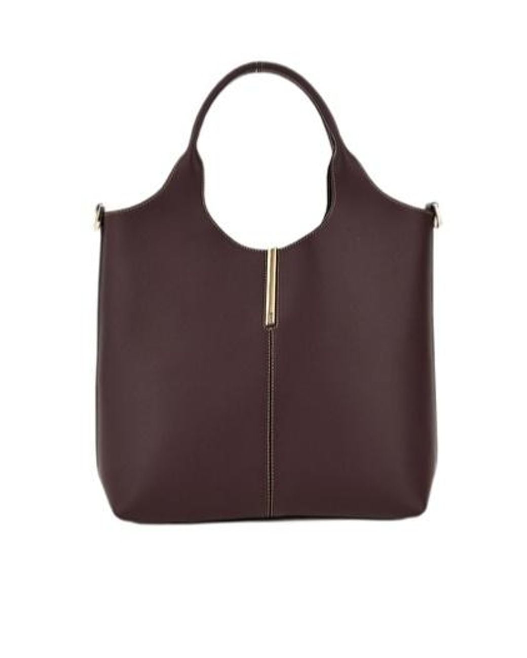 Tod's Purple Logo Engraved Mini Shopping Bag