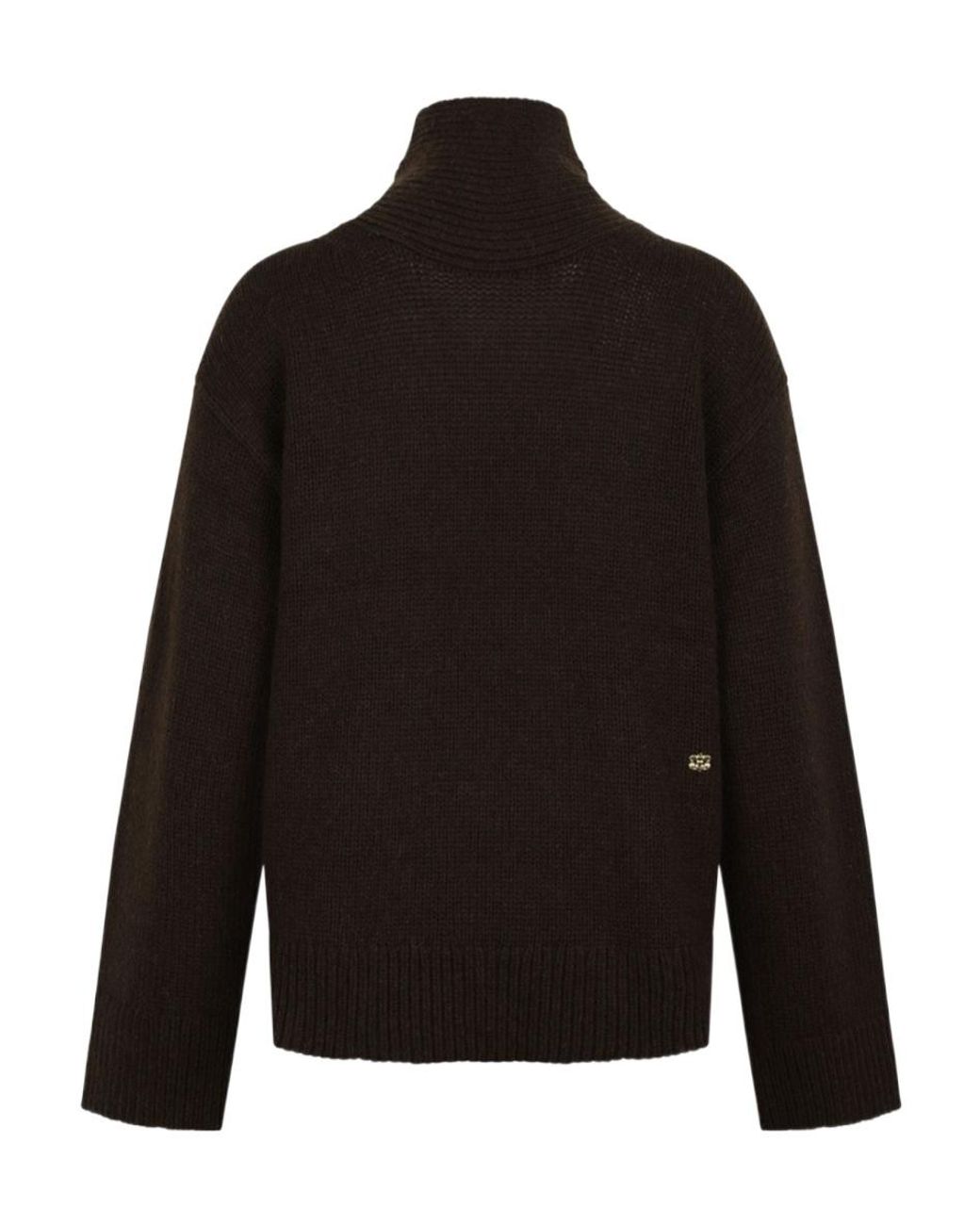Ganni Black Crossed Strapped Open-Back Pullover