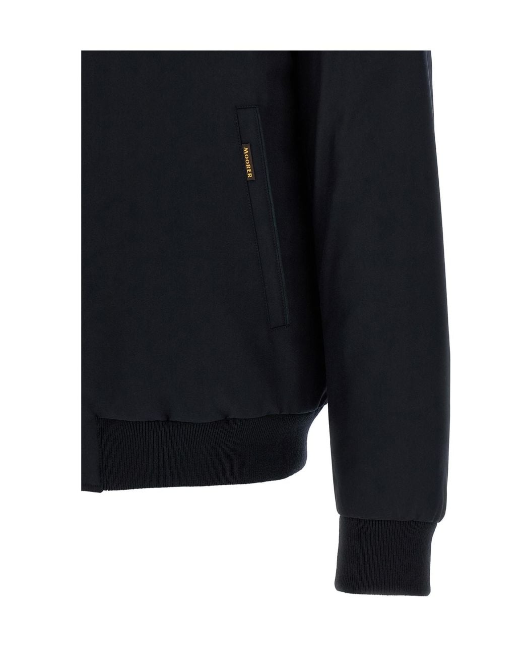 Moorer Blue Janos Quilted Bomber Jacket for men