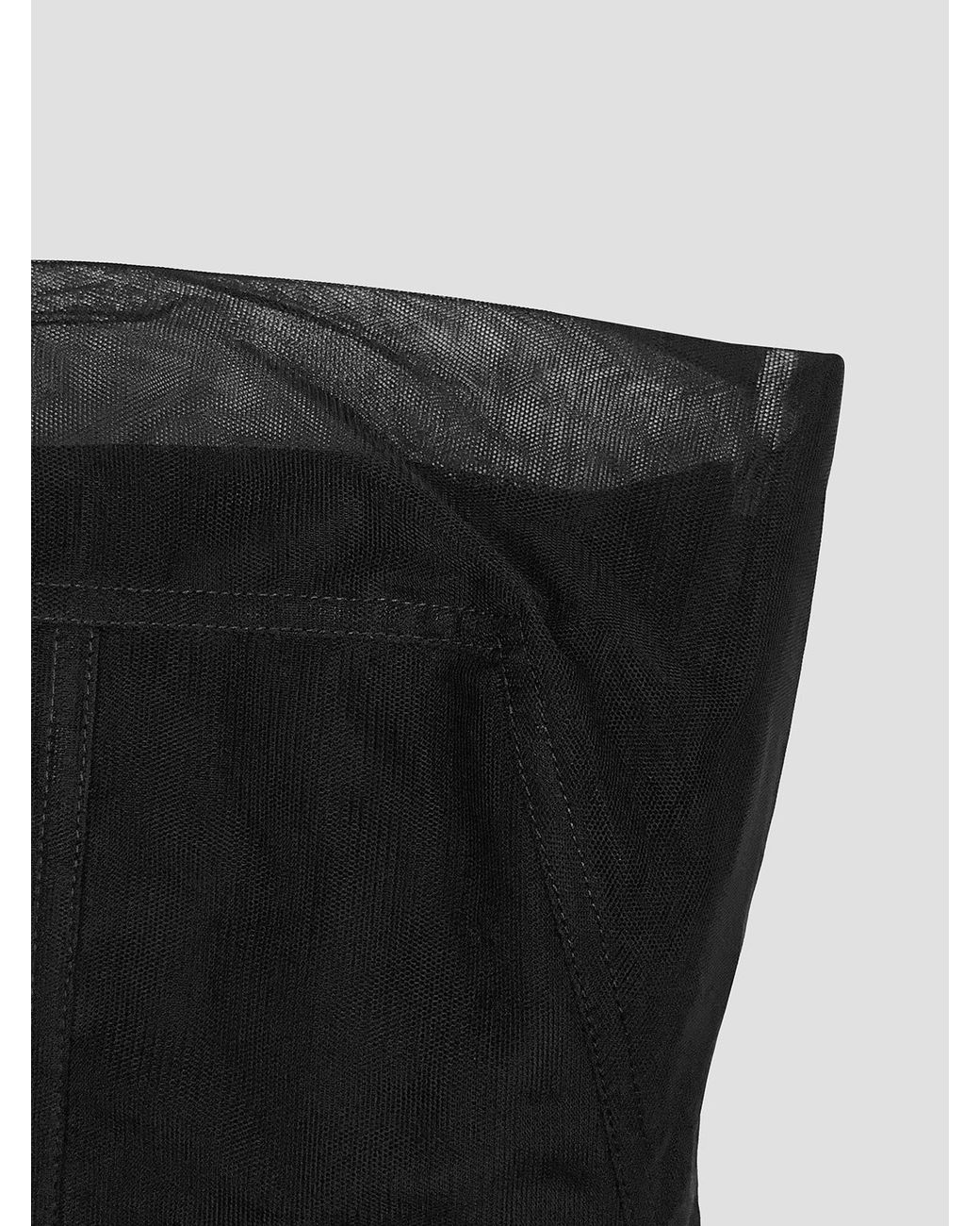Rick Owens Black Strapless Bustier Top