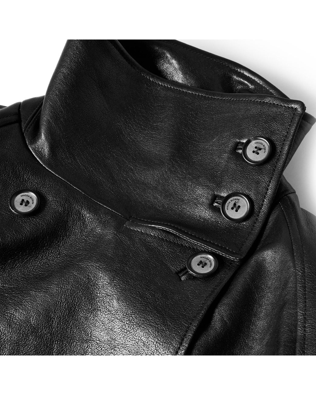 Magda Butrym Black Leather 04 Jacket