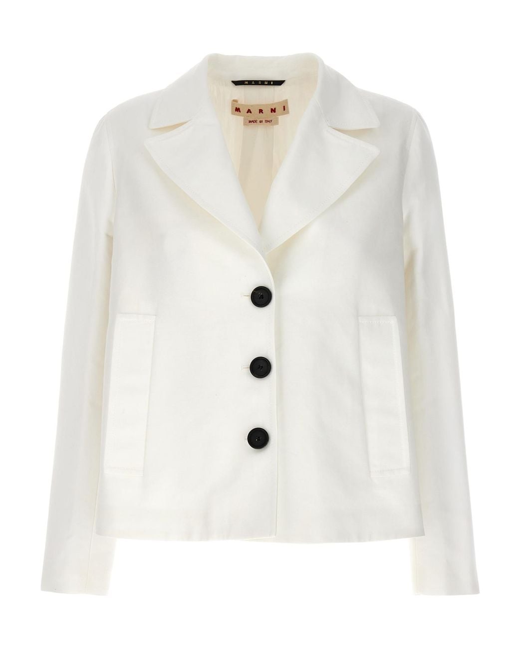 Marni White Flared Blazer