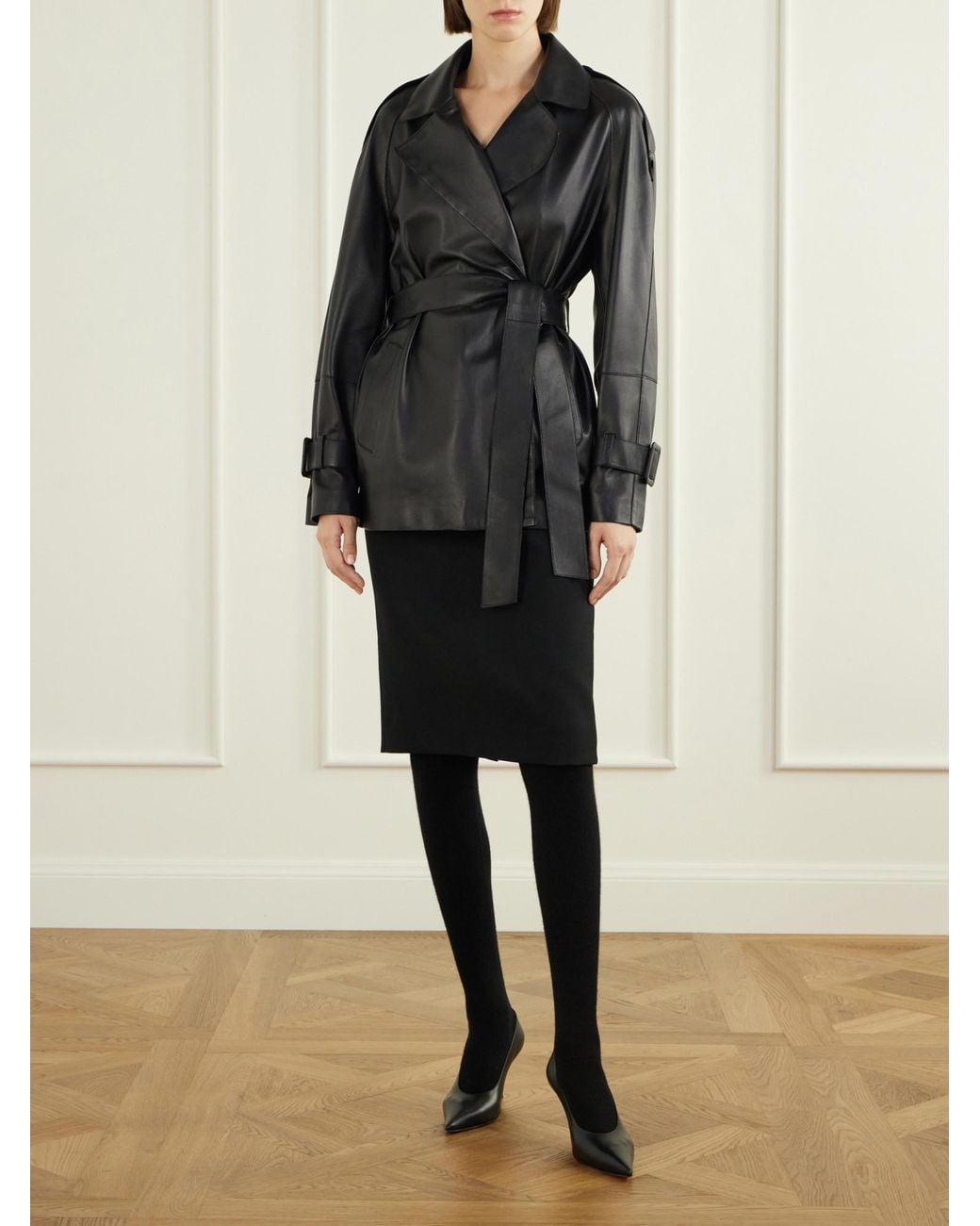 Nour Hammour Black Wool Tights