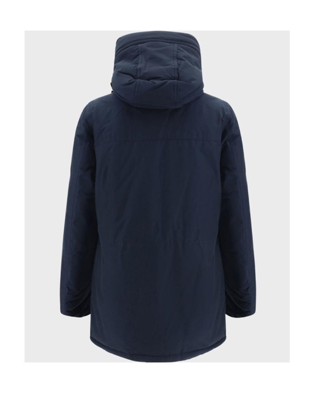 Woolrich Blue Hooded Padded Parka for men