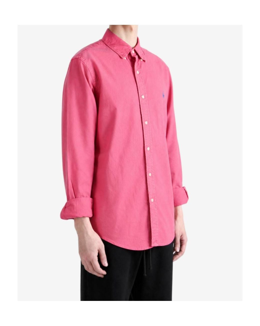 Polo Ralph Lauren Pink Long Sleeve Shirt for men