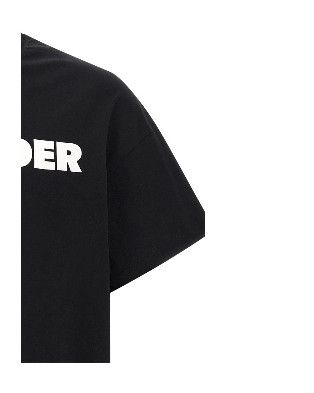Jil Sander Blue Logo Printed Crewneck T-Shirt for men