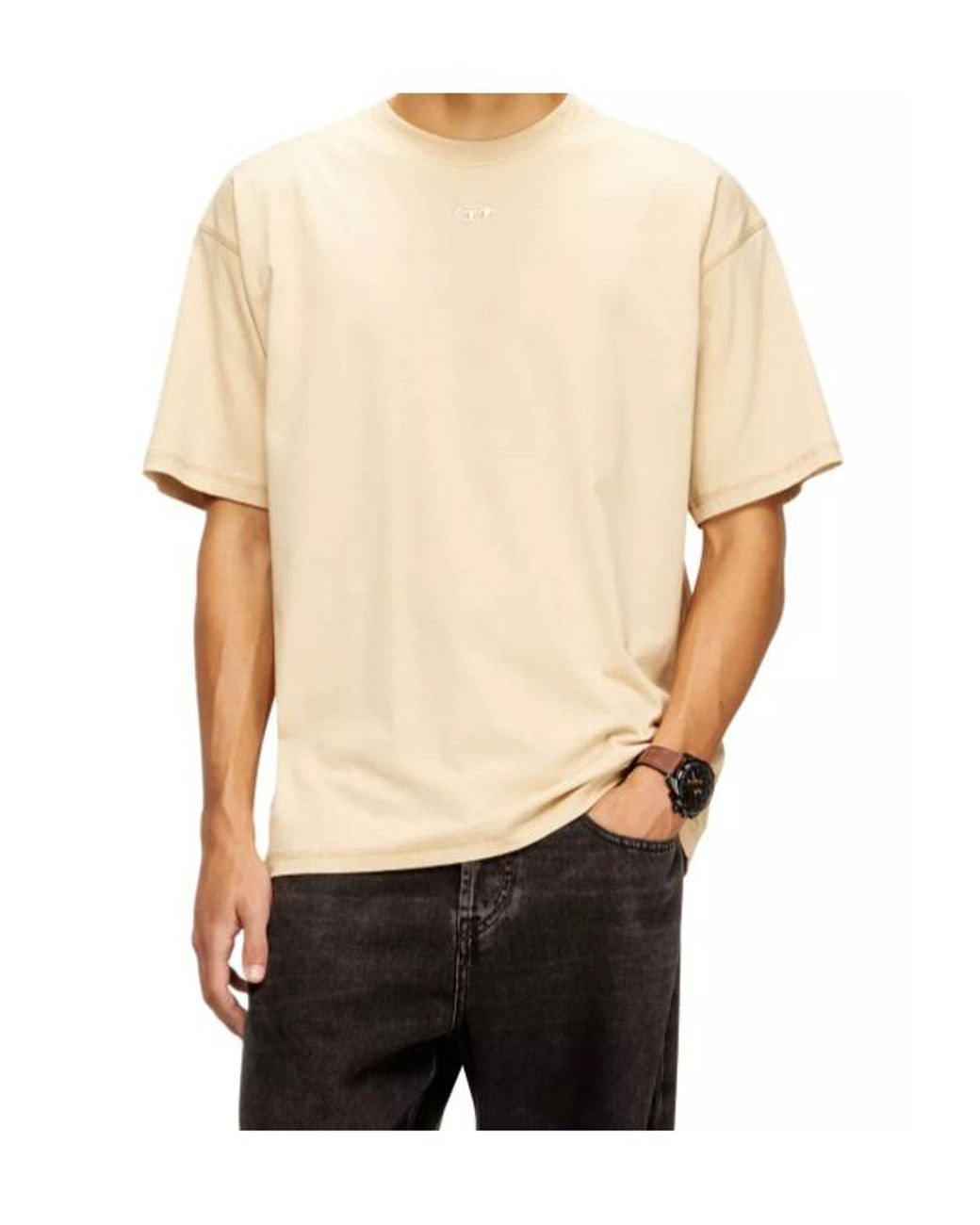 DIESEL White T-Lucien-Ihbi Crewneck T-Shirt for men