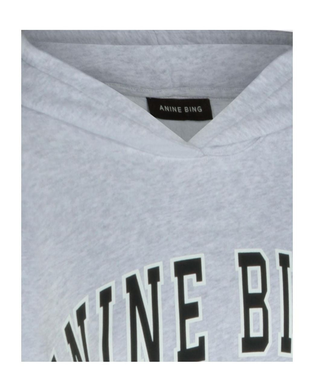 Anine Bing Gray Harvey Logo Hoodie