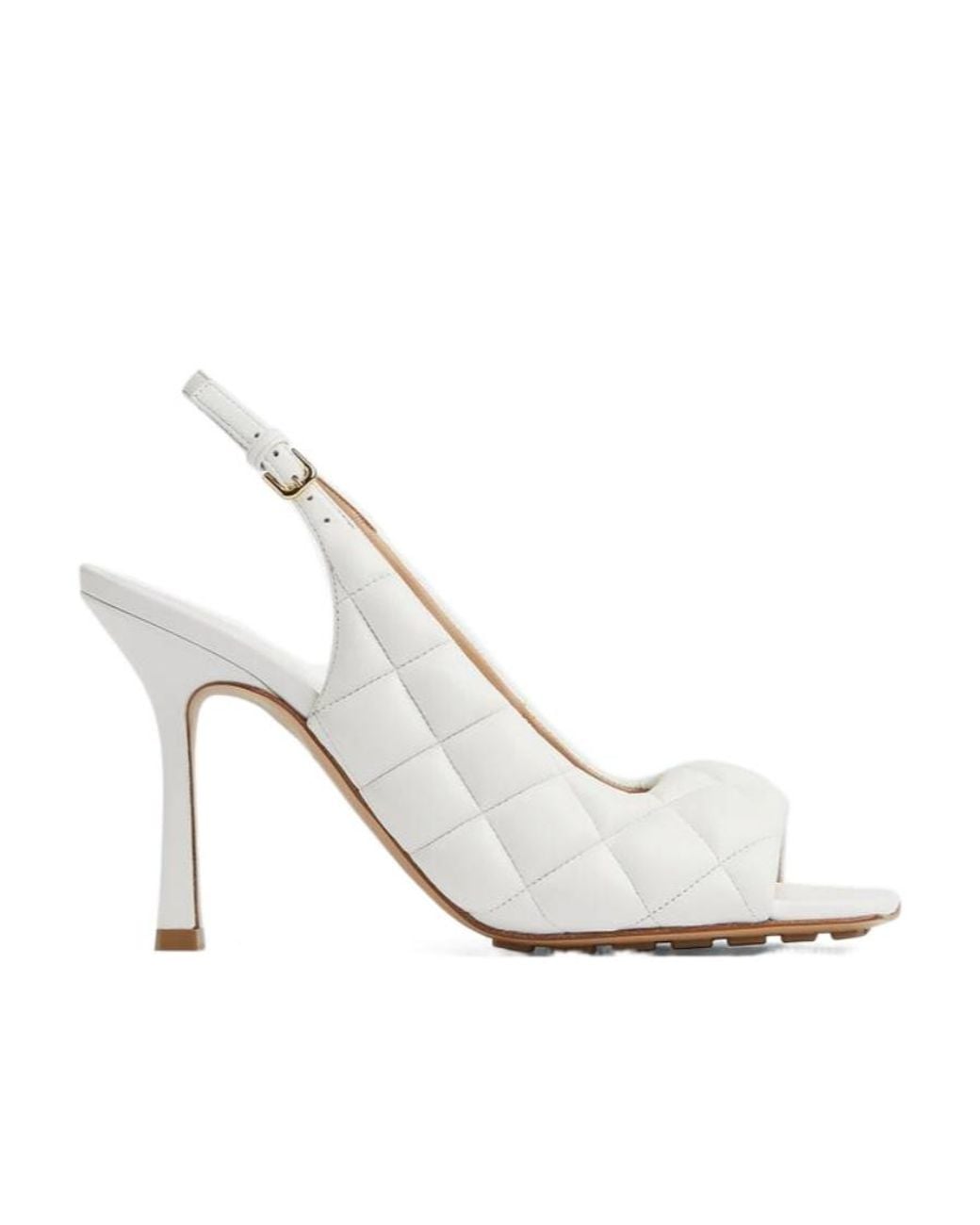 Bottega Veneta White Padded Slingback Sandals