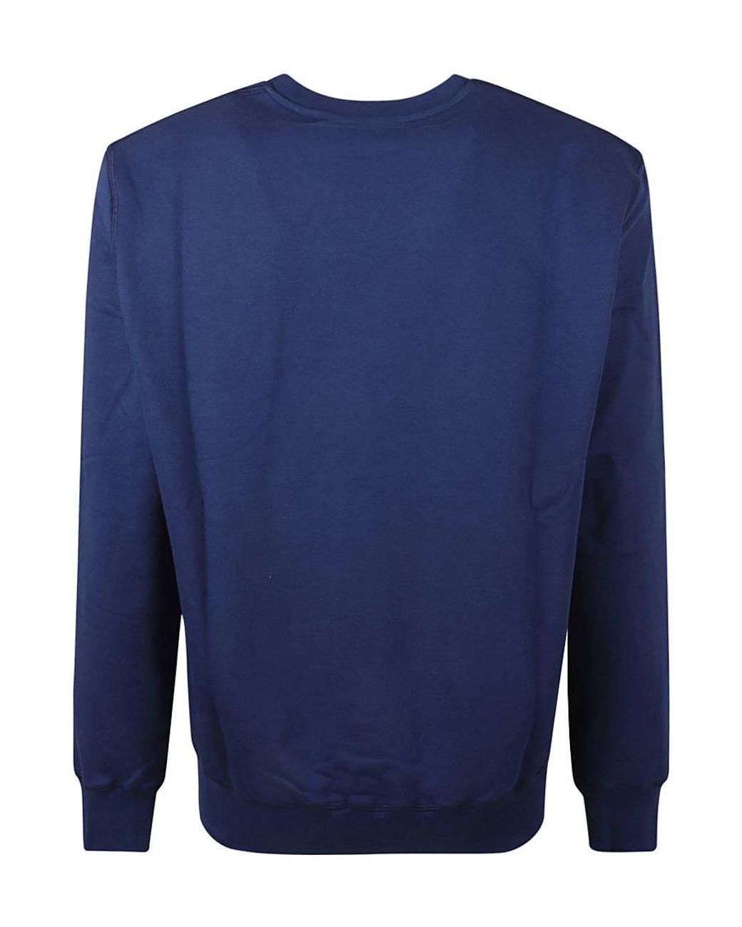 McQueen Blue Logo-Printed Crewneck Sweatshirt for men