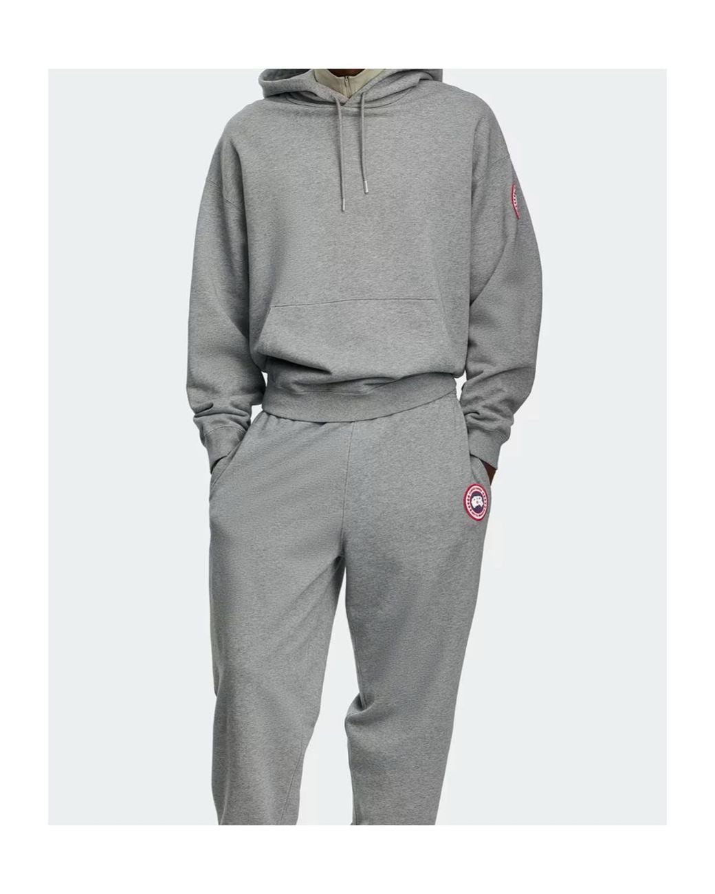 Canada Goose Gray Rove Drawstring Hoodie for men