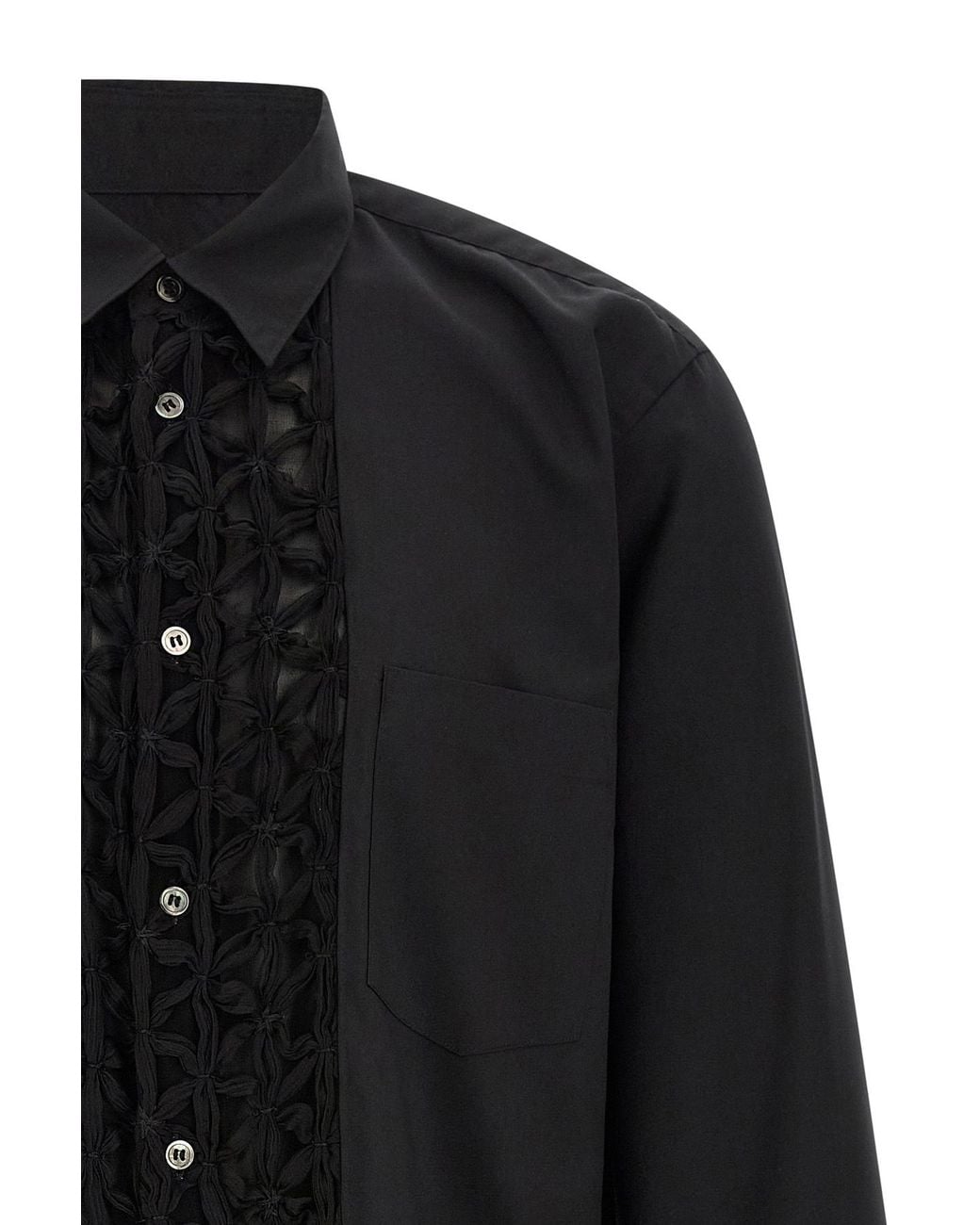 Comme des Garçons Black Long-Sleeved Shirt for men