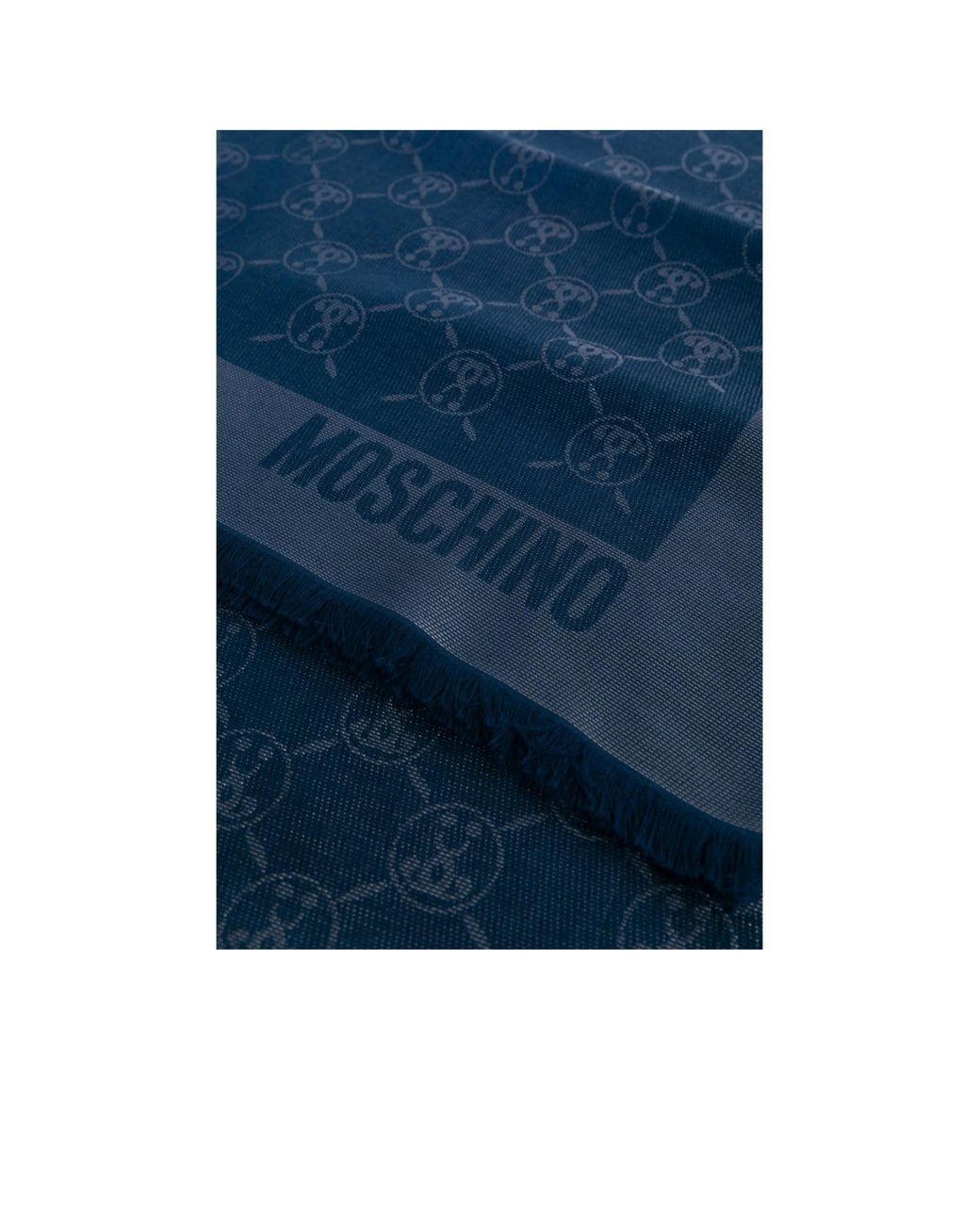 Moschino Blue Letter Pattern Scarf