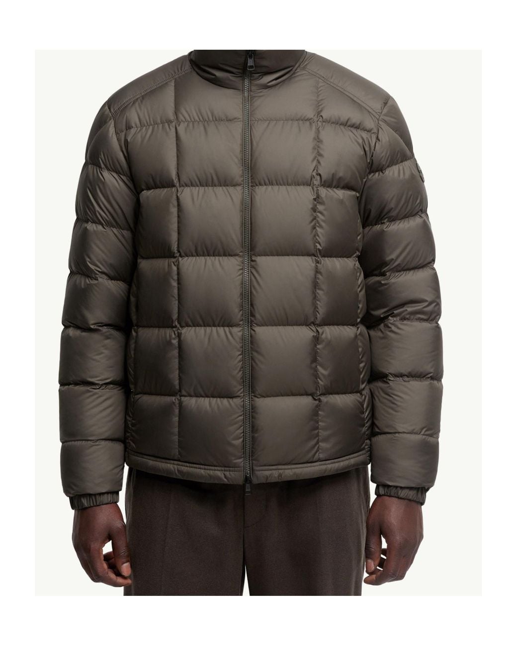 Moncler Green Eglise Square-Quilted Hooded Short Down Jacket for men