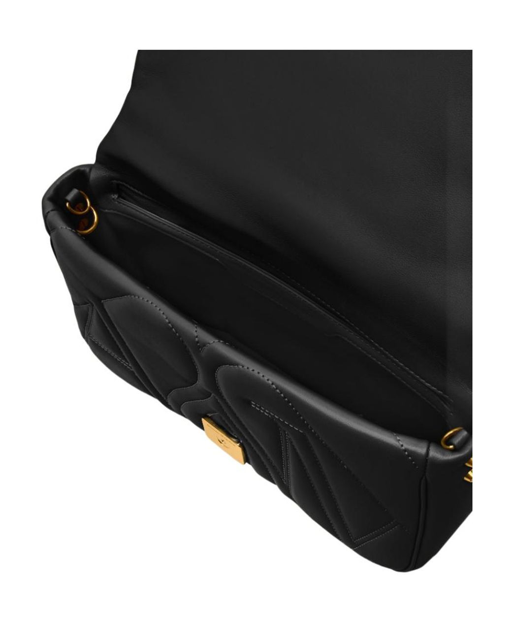 McQueen Black The Seal Quilted Small Shoulder Bag