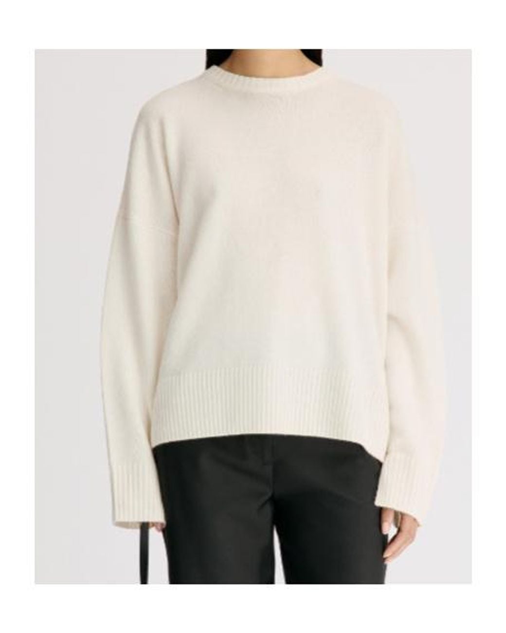 Loulou de Saison White Anton Crewneck Jumper