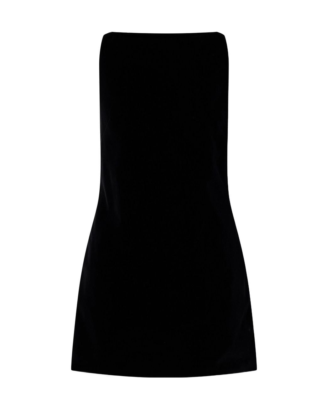 Brandon Maxwell Black Paneled Velvet Mini Dress