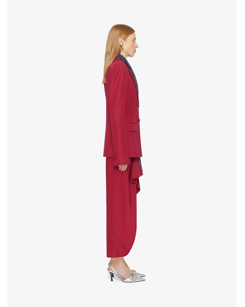 Givenchy Red Double Breasted Jacket