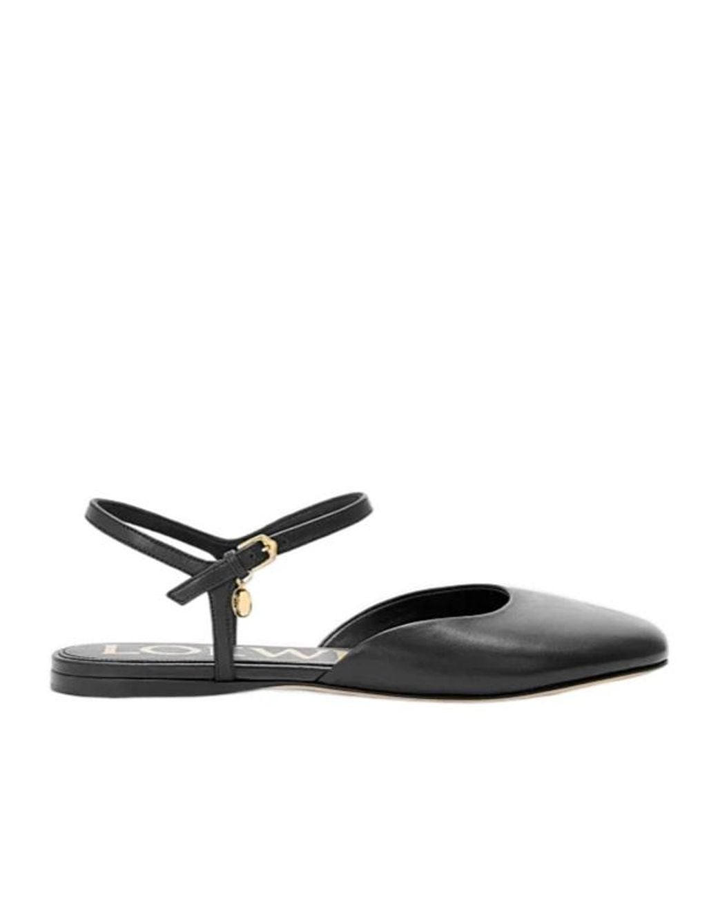 Loewe Black Toy Ankle Strap Ballerinas