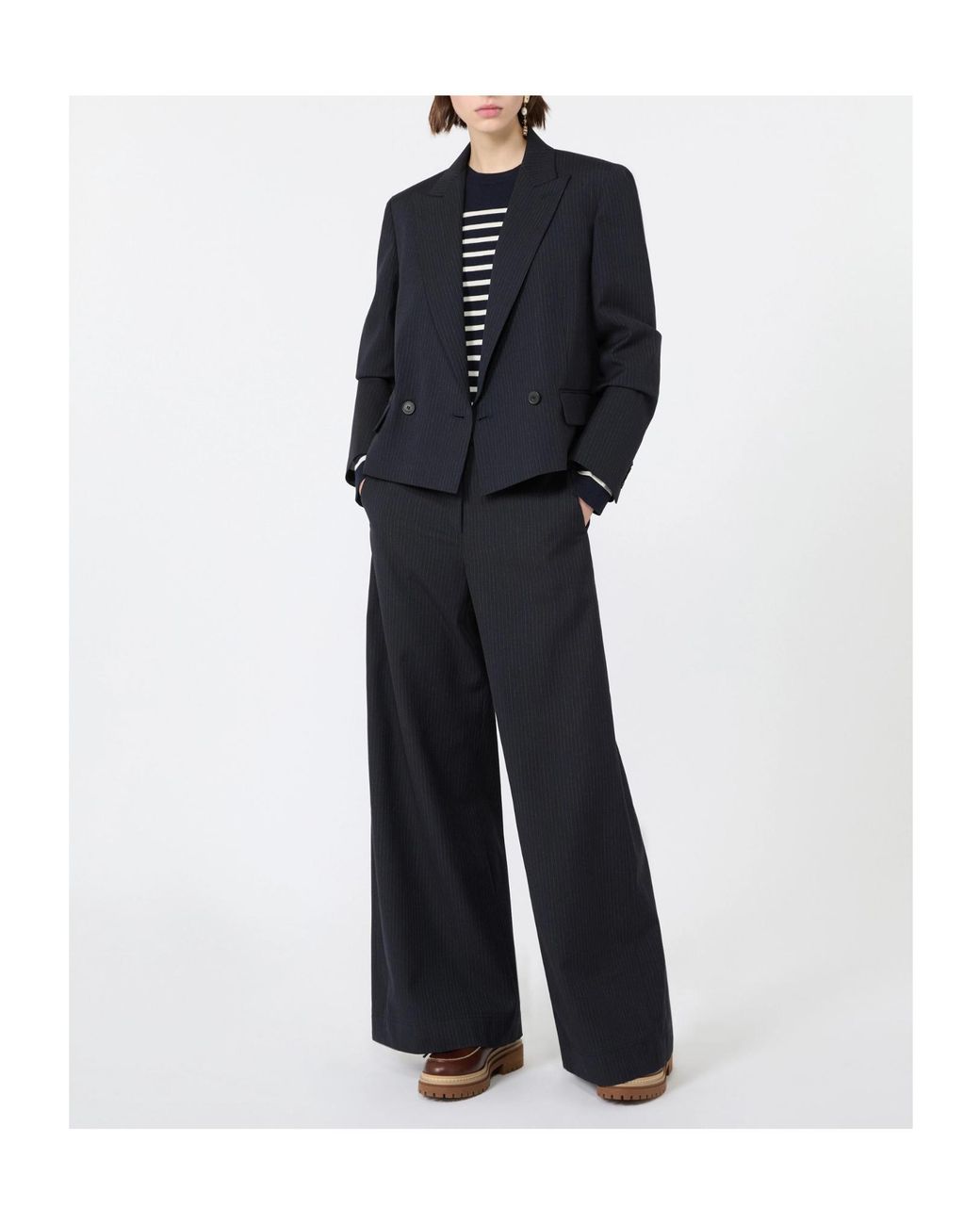 Weekend by Maxmara Blue Silk And Wool Yarn Sweater
