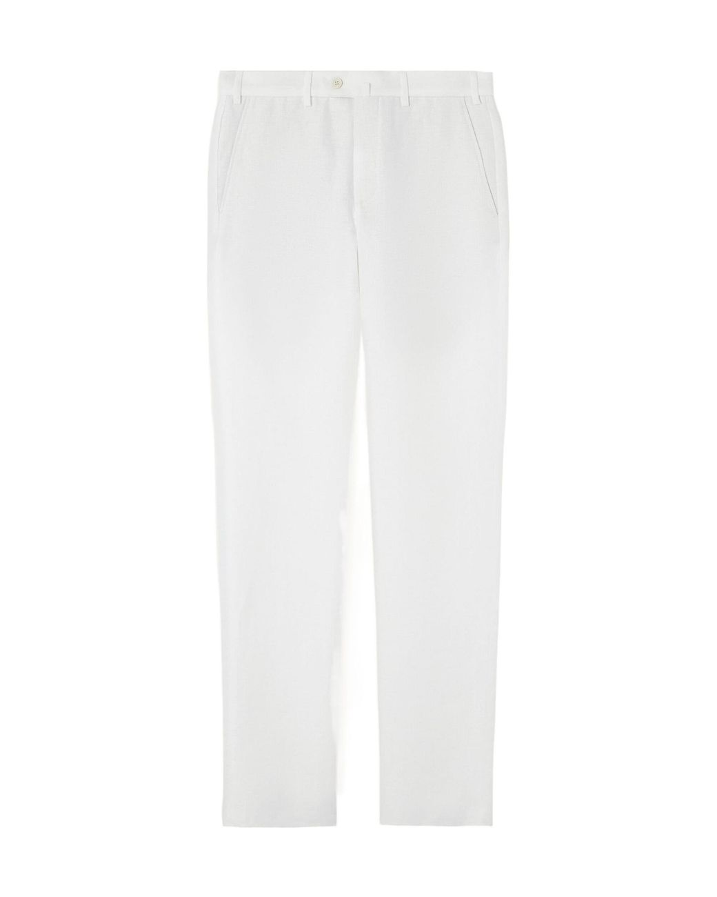 Loro Piana White Linen Trousers for men