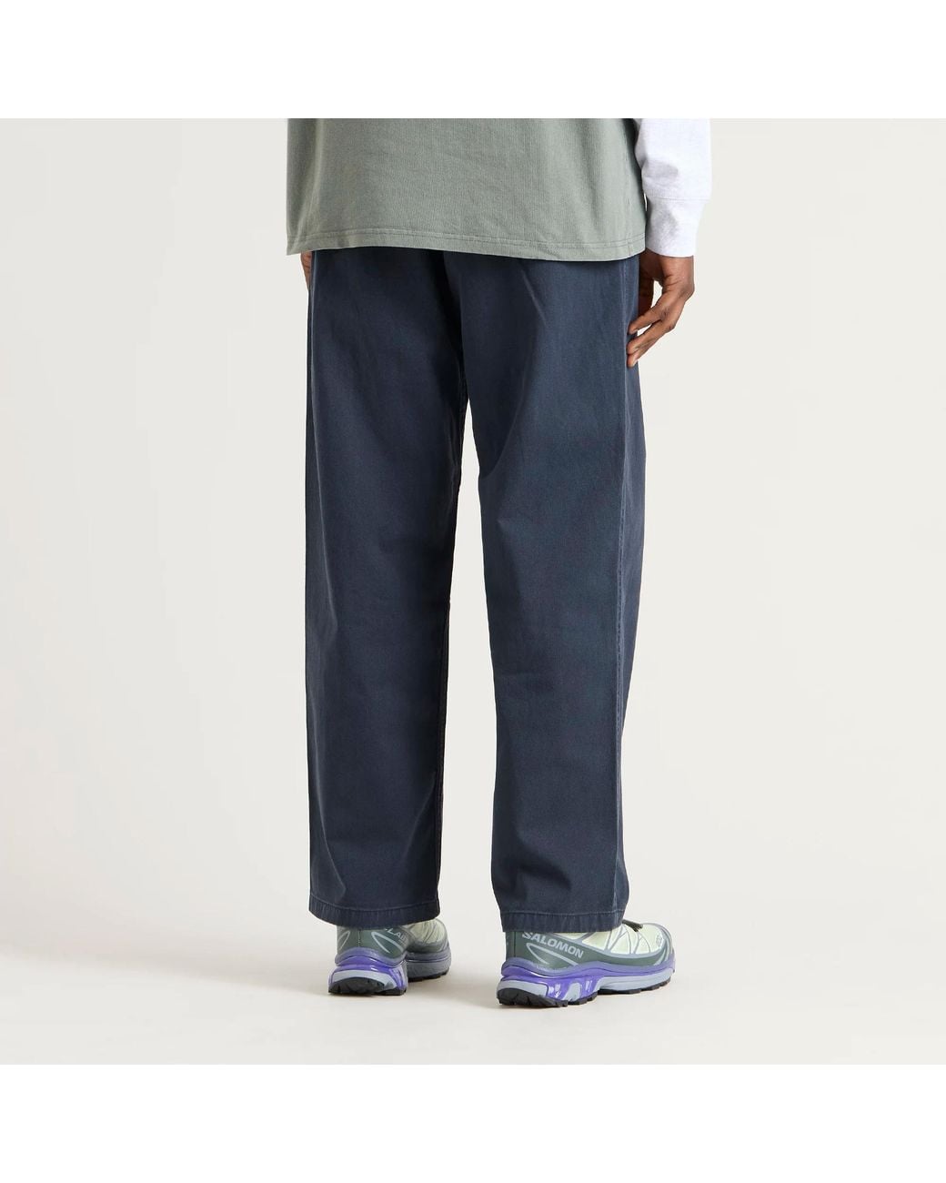 Gramicci Blue Elasticated Belted Pants for men