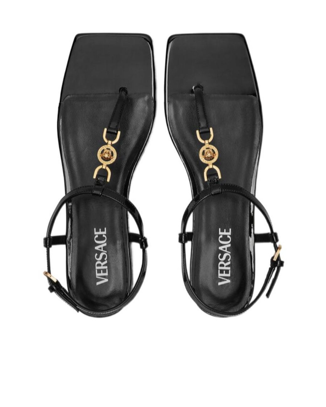 Versace Multicolor Medusa-Plaque Square Open Toe Sandals