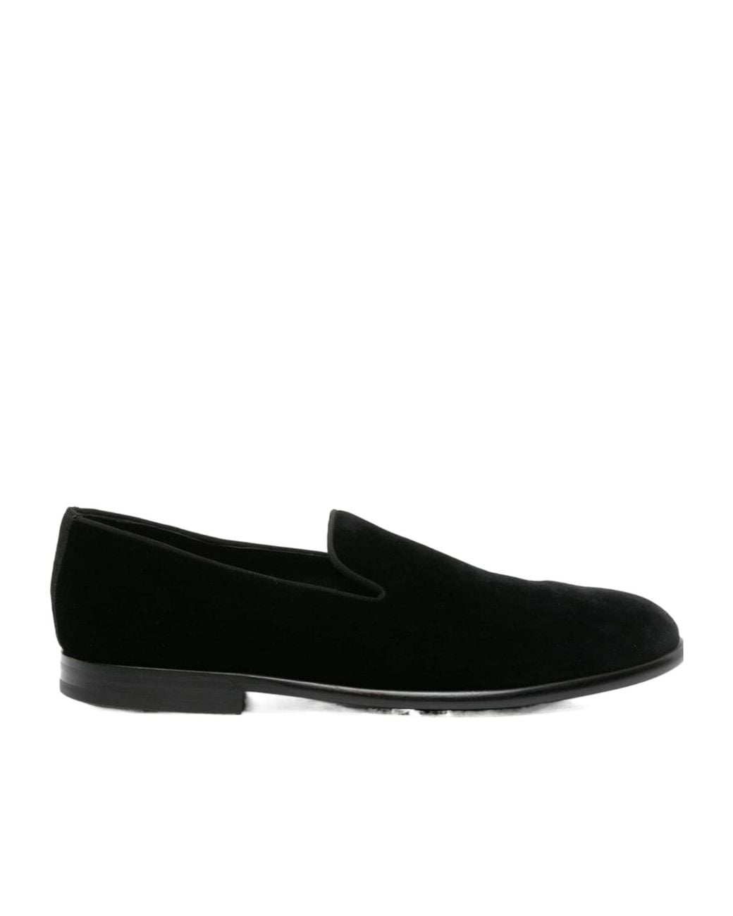 Dolce & Gabbana Black Milano Round Toe Loafers for men