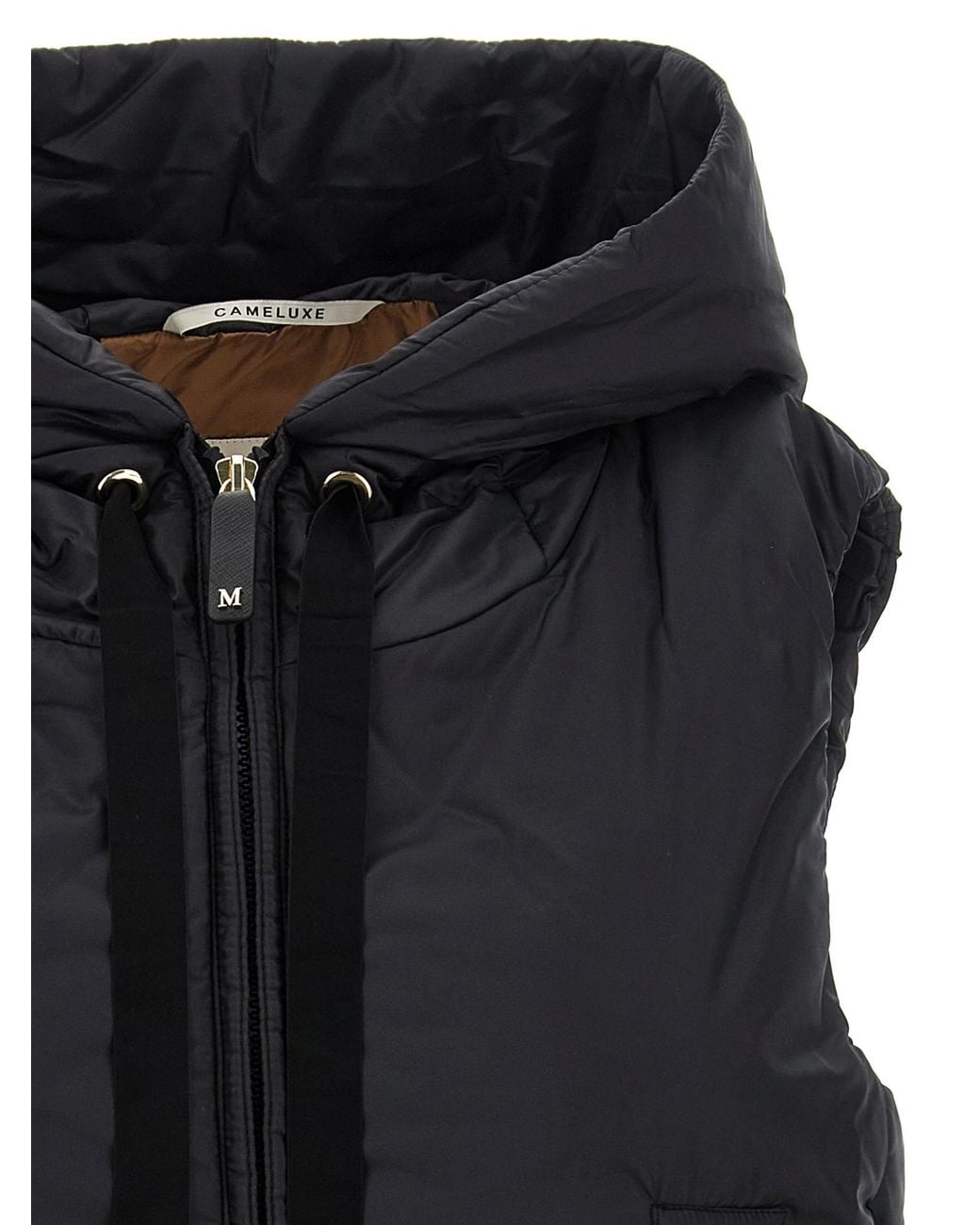 Max Mara Gray The Cube Greengo Sleeveless Hooded Jacket