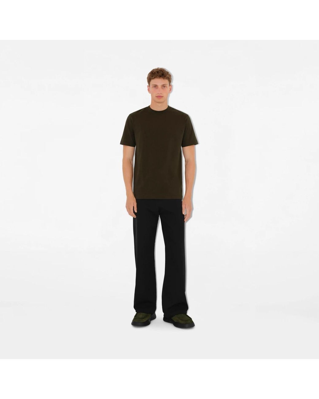 Burberry Green Fox-Print Cotton T-Shirt for men