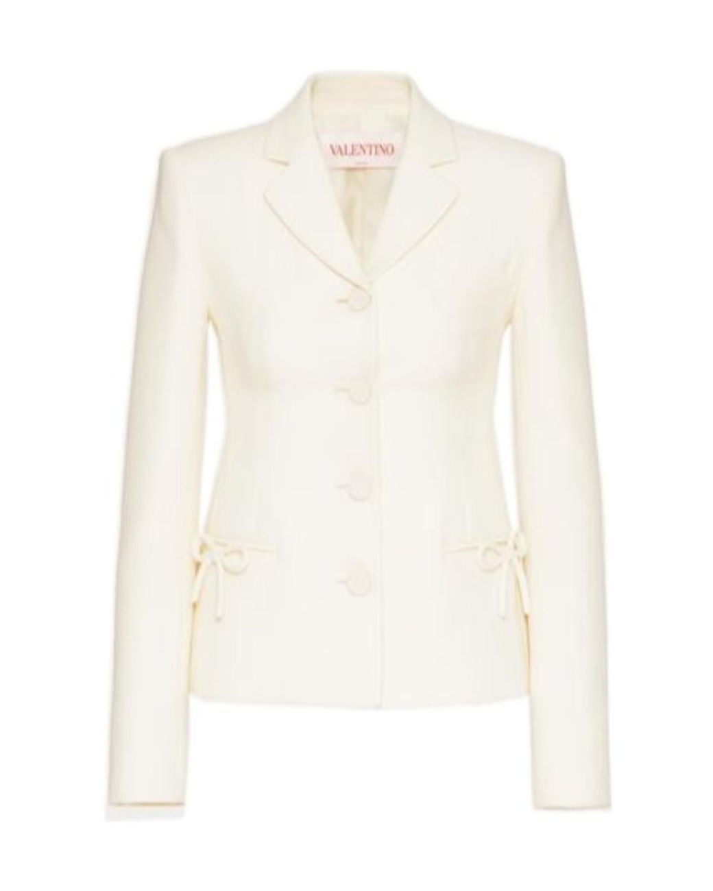 Valentino White Crepe Couture Jacket