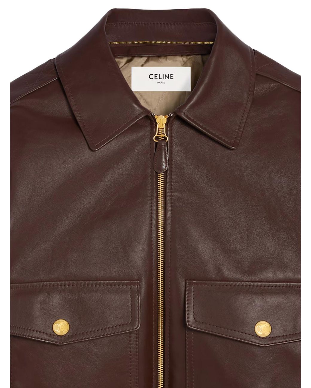 Céline Brown Aviator Blouson Jacket