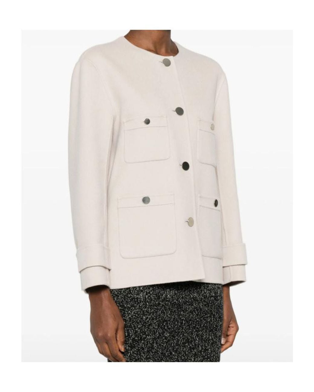 Max Mara White 'S Alba Cropped Jacket